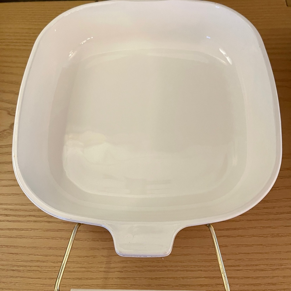 Vintage  Corningware Cornflower Blue Baking Dish with Pyroceram Lid and Carrier - Picture 5 of 10